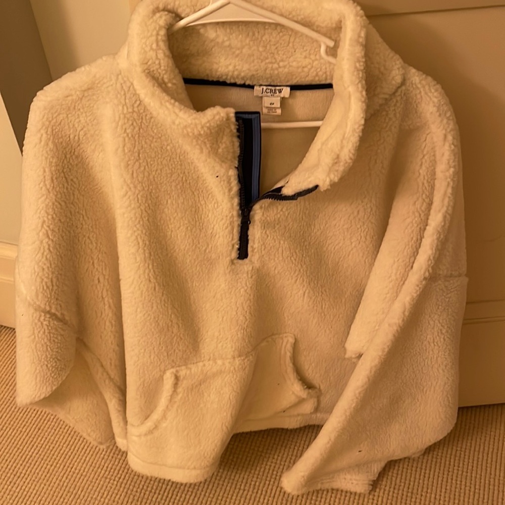 J crew white fleece , never worn